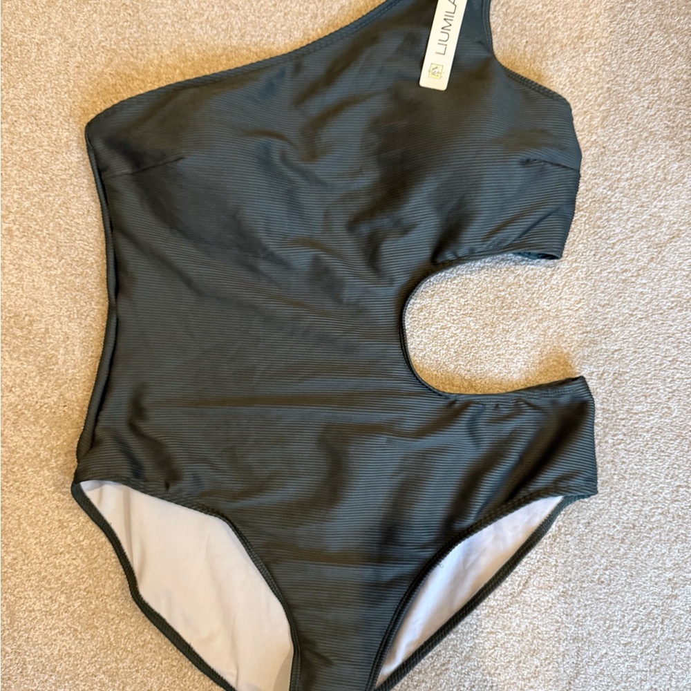 Lumilac One-Shoulder Cutout Swimsuit